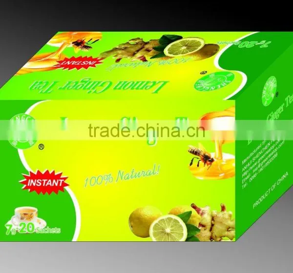 Instant Ginger Lemon Drink on Sale Winter Hot Drink Sell to Nigeria Chile and USA Gx20bags/box 7gx20bags/box 13g*10bags photo-2