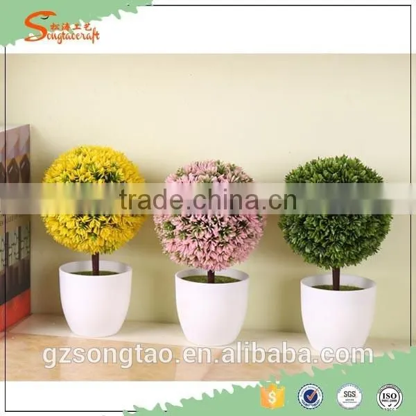 New Design Artificial Potted Topiary Table Decoration Artificial Topiary Mini Artificial Grass Topiary photo-5