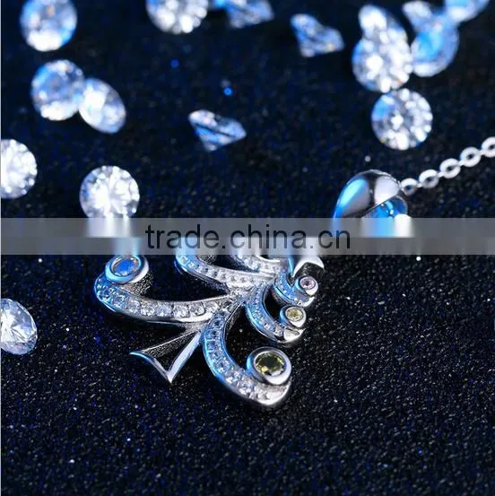 New Arrival Christmas Gifts Handmade Half Pave Setting Christmas Tree 925 Sterling Silver Pendant for Girls ,ladys photo-2
