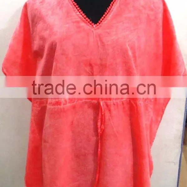 LADIES SANDWASH DYE BREATHABLE KAFTANS BEACHWEAR photo-3