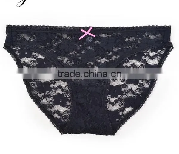 Custom Eco Friendly 90%Nylon 10%Spandex Lace Style Sexy Lady Underwear photo-4