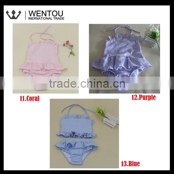 Monogrammed Blank Seersucker Swimsuits photo-3