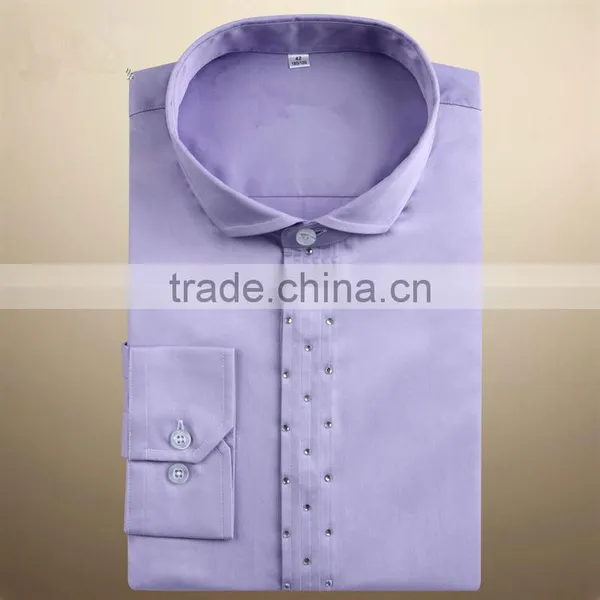 2015 100%cotton Latest Wholesale Mens Dress Shirts photo-3