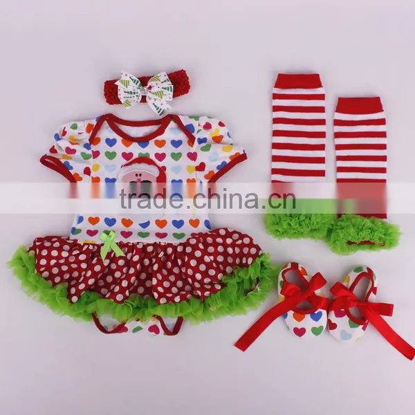 Wholesale 4pcs Cute Christmas Baby Tutu Romper Set photo-3