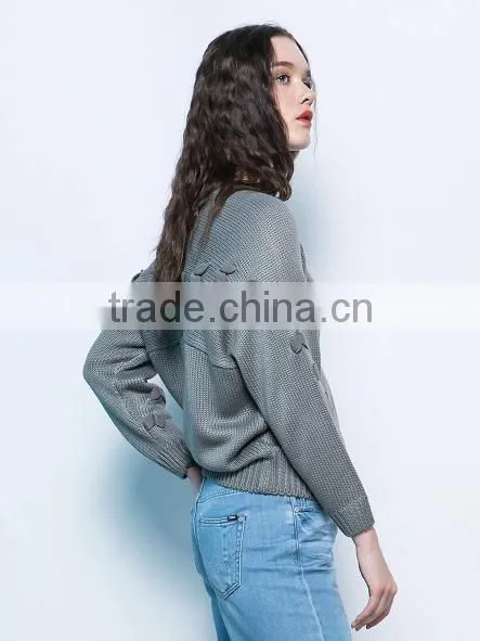 2017 Fashionable High Quality Back Design Custom Knitted Sweater With Best Price photo-2