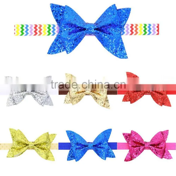 Glitter Sequin Bow Baby Headband photo-4