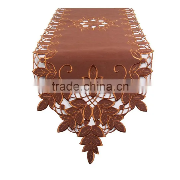 Nice Embroidery Designs Maple Leaf Table Runner for Decoration photo-2
