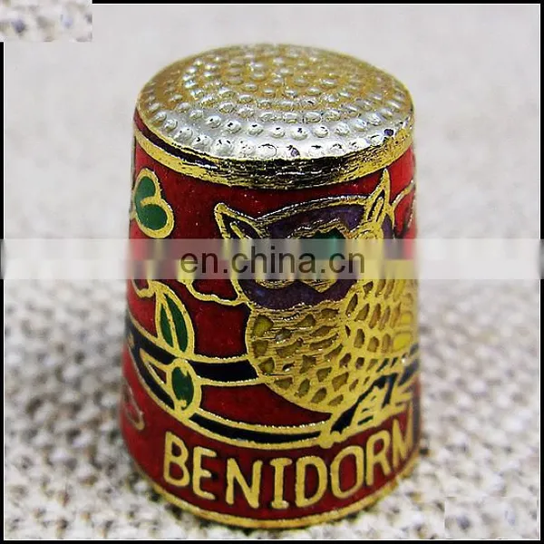 Chinese Vintage Cloisonne Enamel Egypt Sphinx Thimble CTGY040 photo-6