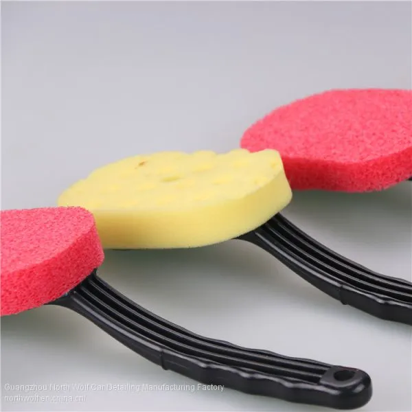 Plastic Wheel Car Wash Brush With TPR Handle Car Clean Tire Brush photo-4