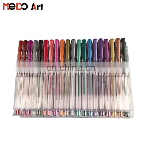Set Packaging Rainbow Multicolor Gel Pen Set 60 Colors With Three Foldable PVC Bag photo-2