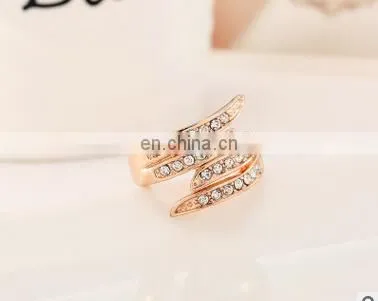 New Gold Plated Rings for Women Engagement CZ Diamond Jewelry Vintage Women Wedding Rings Fashion Accessories photo-2