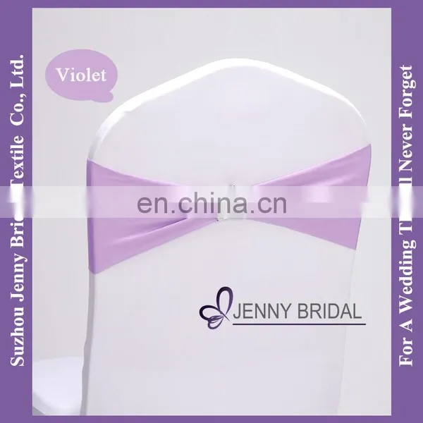 SH086A Wedding Chair Tie Backs Universal Self Tie Chair Covers Lycra Chair Sash With Bow photo-5
