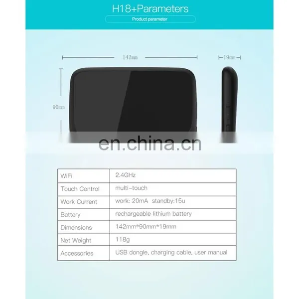 H18+ 2.4GHz Mini Wireless Keyboard Full Touchpad With 3-Level Adjustable Backlight Gaming Wireless Mouse and Wireless Keyboard photo-2