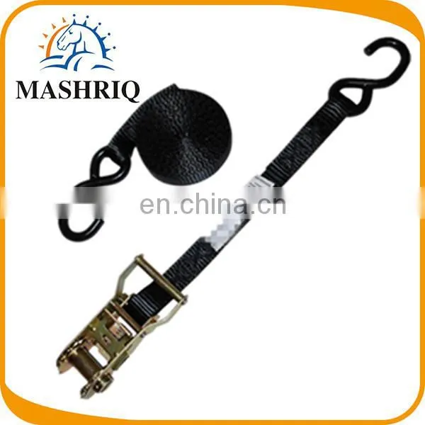 Black Webbing Ratchet Strap With s Hook photo-2