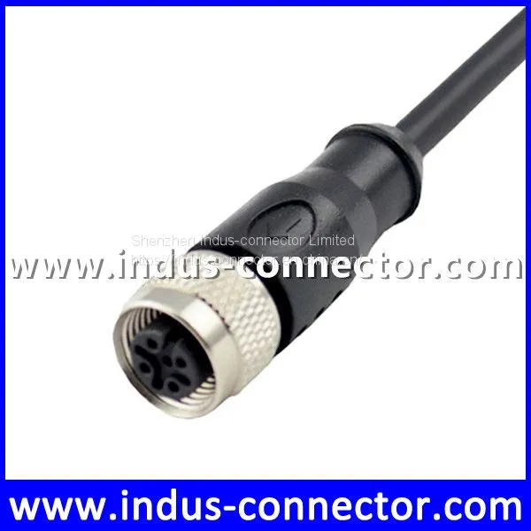 Uderwater 2M M12 4 Pin Female Aerial Cable for Industry