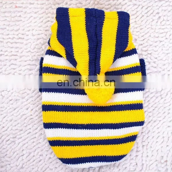 Popular Dog Clothing Coat Warm Pet Sweater Colorful Striped Pet Clothes Coat photo-4