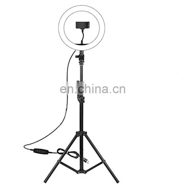 DDP USA Hot Sale 10 Inch Selfie Ring Light Phone Video Photography Makeup Fill Ring Light With Tripod Stand photo-2