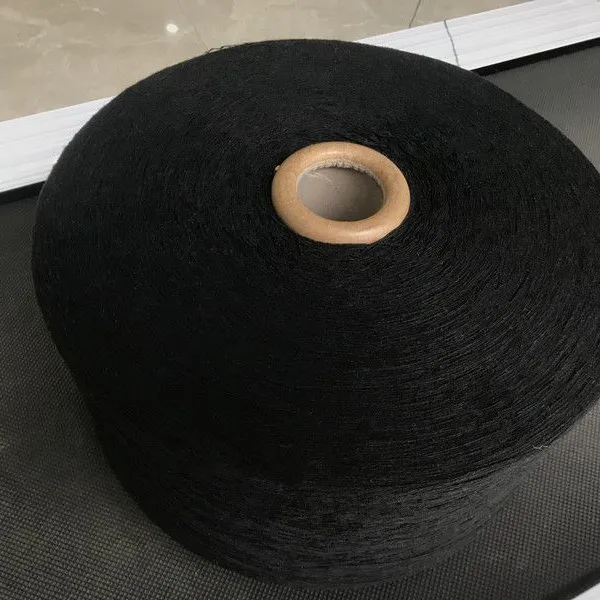 High Cylinder Black Ne6s Open End Blended Cotton Poly Recycled Yarn Cotton Yarn for Working Gloves photo-2