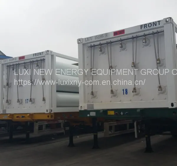 China Famous Brand CNG Jumbo Tube Skid Trailer CNG Tube Skid Container Cylinder photo-4