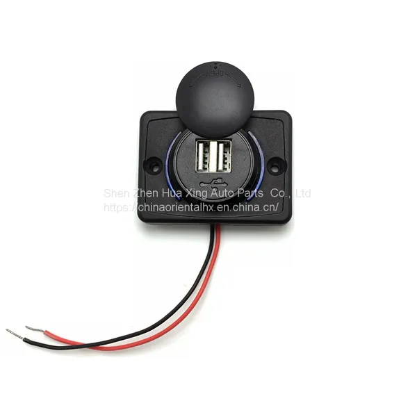DC 12V 24V Panel Mount Dual 3.1A Train Tram Marine Boat Car Bus Seat USB Charging Port Bus USB Charger photo-3