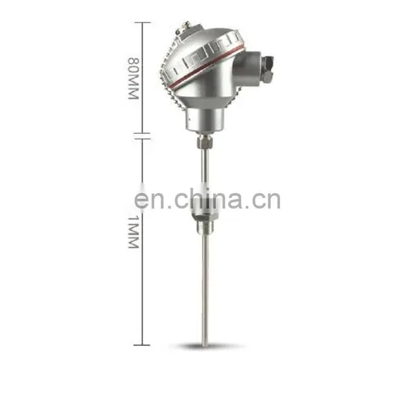 High Accuracy Armored Platinum Thermal Resistor PT100 Armoured Temperature Sensor Probe Transmitter L = 400mm photo-2