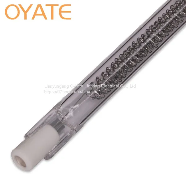 Medium Wave 220v1500w OYATE Heating White Reflector Infrared Halogen Single Tube Lamps photo-3
