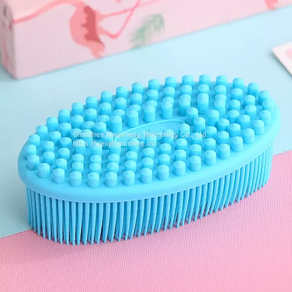 Factory Vegan The Shop Hair Strawberry Silicone Soft Skin Brushing Sisal Dry Wholesale Body Massage Brush photo-2