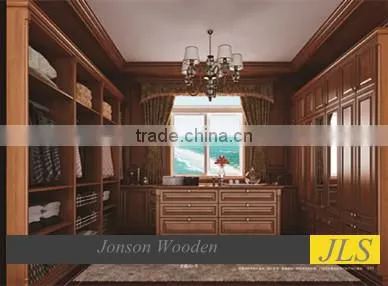 China Supplier Antique Brushed Solid Wooden Closet Wardrobe
