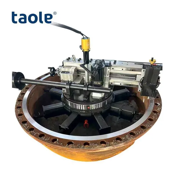 tfs(p)-i1650 flange edge milling machine, internal expansion type flange processing machine, electric flange processing, petrochemical industry