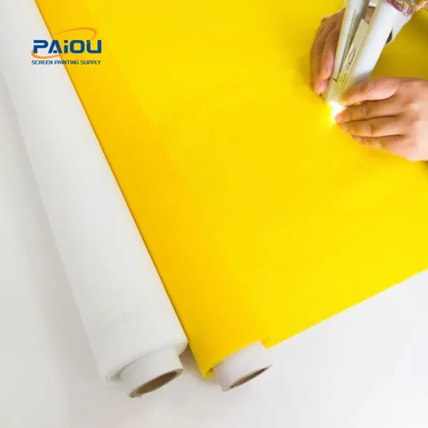 High Elasticity Plain Weave Polyester Screen Printing Mesh for Silk Screen Printing photo-3