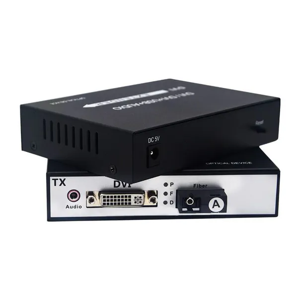DVI to Fiber Extender up to 20KM With Audio 1080P photo-5
