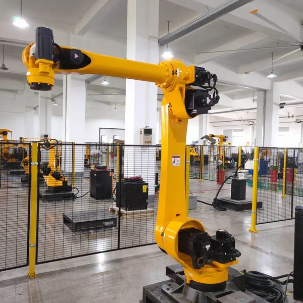 6 Axis Industrial Robotic Arm for H Beam Automatic Welding With Rail Welding Station