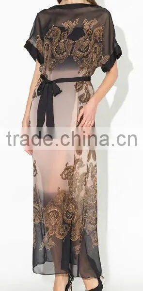 2016 Summer Dress Chiffon and Printing Flower
