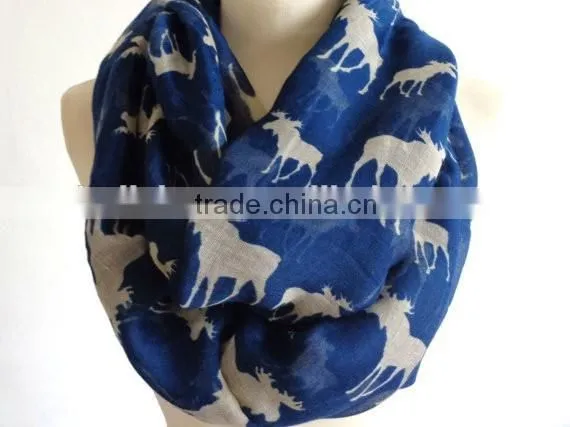 Hot Selling 2015 New Antelope Pattern Print Fashionable Lady Scarf photo-3