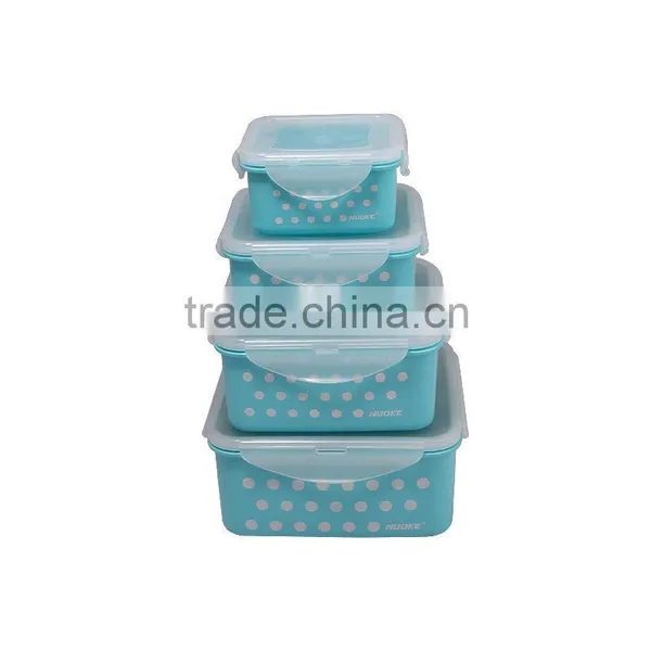 4pcs Rectangle Plastic Storage Box With Lid photo-5