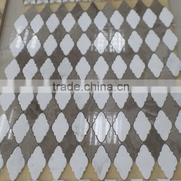 Lantern Marble Mosaic Tiles ( Athen White+Oak White+Pure White Marble) photo-2