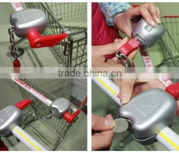 Plastic Locks Trolley Locks With Chain Shopping Trolley Locks Coin Looks photo-5