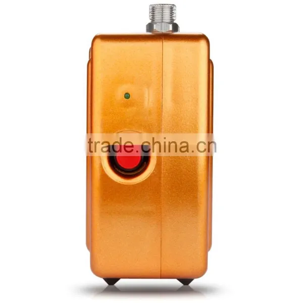 Yellow HS08 Mini Portable Airbrush Compressor Set With UK Adapter for Hobby Cosmetics Nail Tattoo Makeup Body Paint AS-33 photo-3