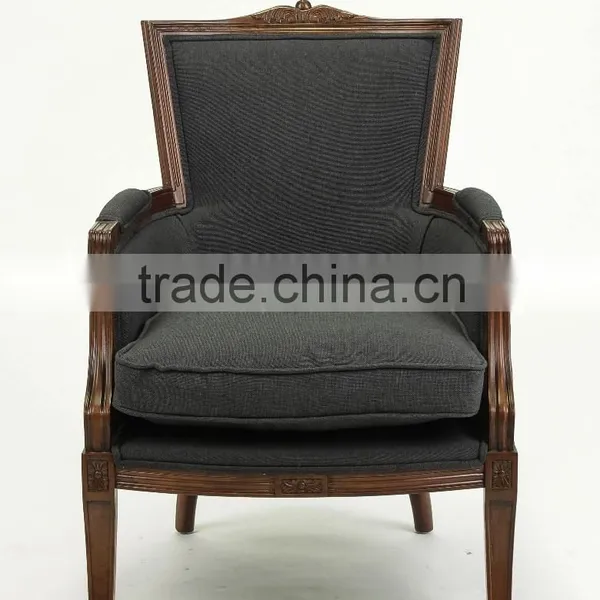 Chinese Antique Wooden Carved Chair Black Color(CH-304) photo-2