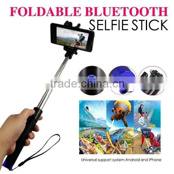 2015 Mobile Accessories Bluetooth Monopod Wireless for Ios and Android Mobile Phone Selfie Stick With Bluetooth Shutter Button photo-4
