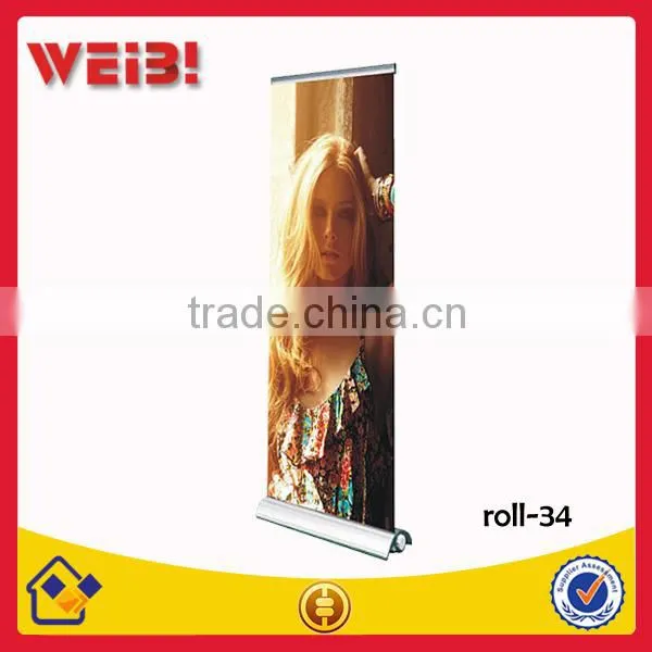 Eye Shaped, Wide Screen, Rolling Banner Stand