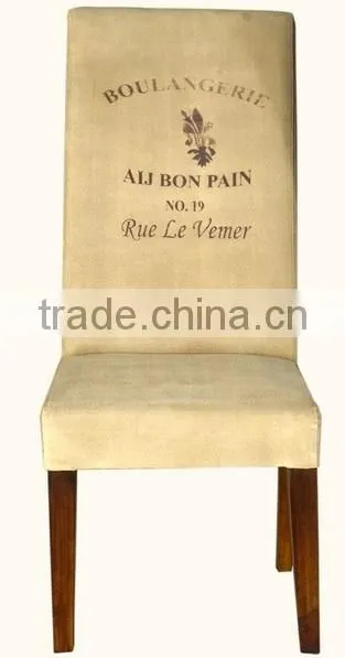 HIGH QUALITY SOLID MANGO WOOD DINING CHAIR , WOODEN DINING CHAIRS WITH FABRIC COVER