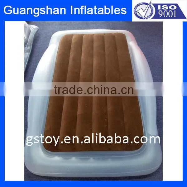 Portable Custom Inflatable Flocked Single Air Bed for Kids
