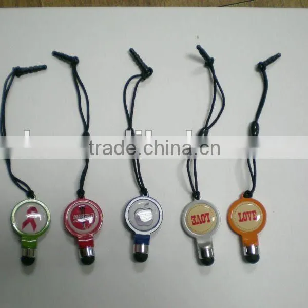 2012 New Design Hot Sale Plastic Mini Touch Screen Pen With Lanyard