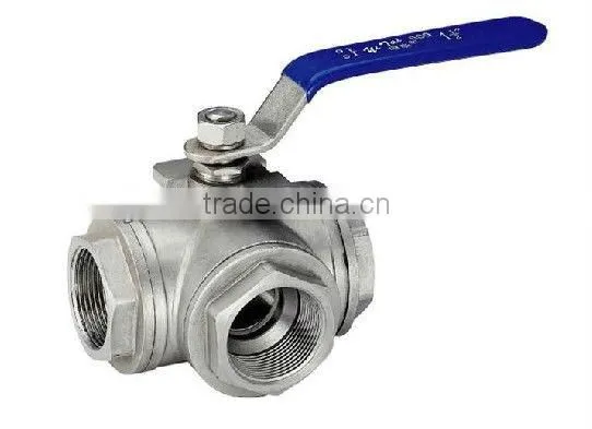 L/T Port , STD Port. 3-way Ball Valve 1000 WOG