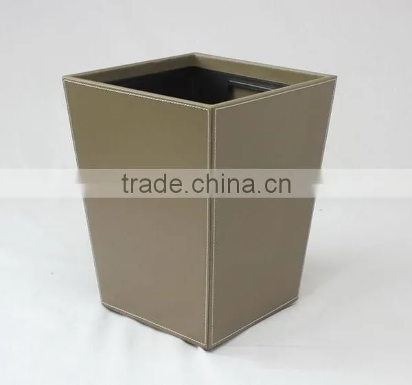 Faux Leather Waste Bin With Metal Insert photo-5