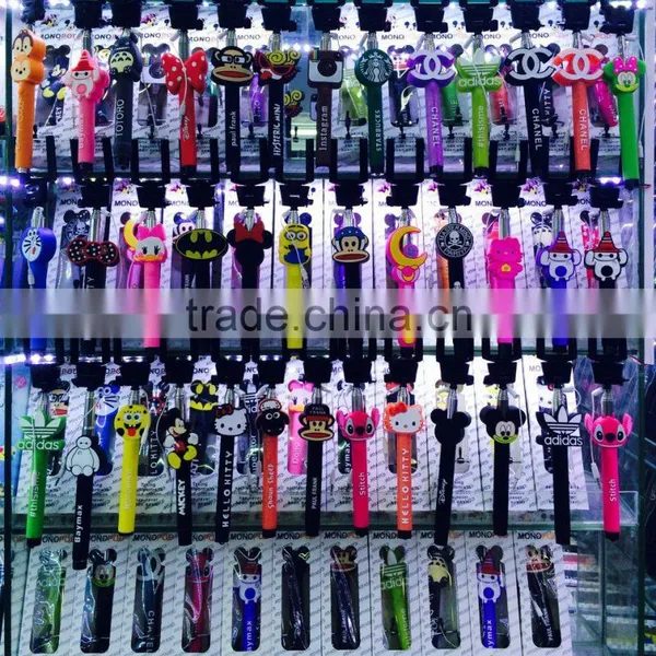 Foldable Wired Monopod With Cute Toy Whale Take Artifact
