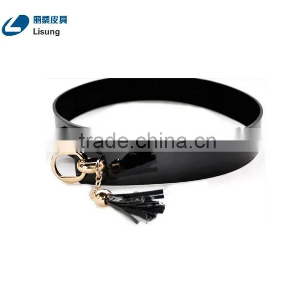 Fashion Studs Genuine Leather Women Waist Belt With Tassel photo-6