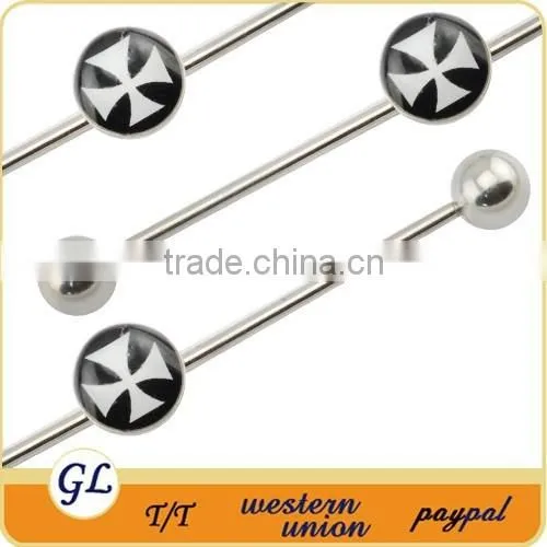 BA01075 Cool Industrial Body Piercing , Stainless Steel Industrial Barbell photo-3