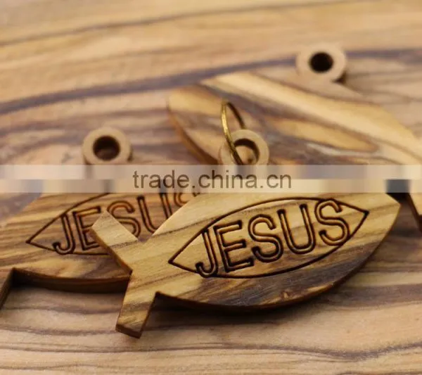 Olive Wood Jewelry St. Peter Fish Pendant photo-4